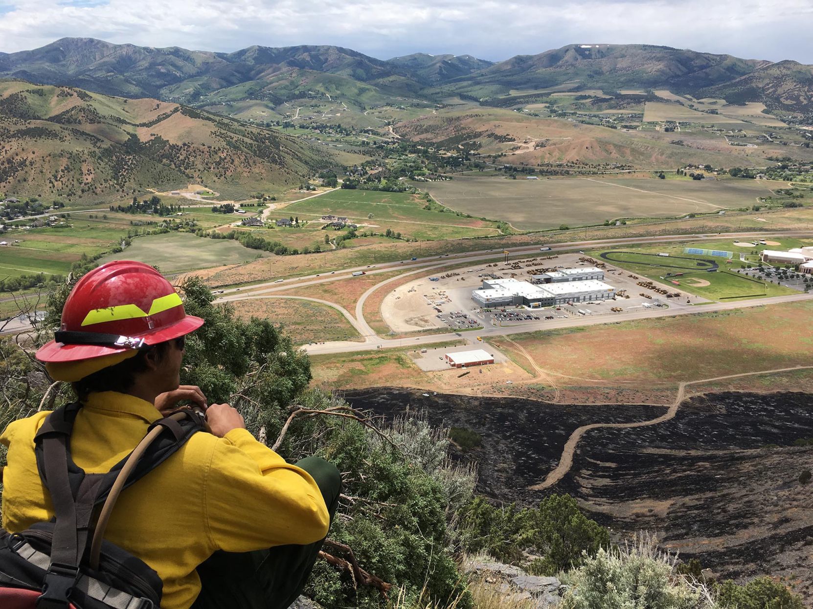 Wildfire caused by exploding targets